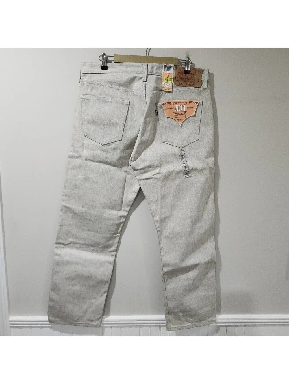 NWT Levi’s 501 Shrink-to-Fit Straight Leg Button Fly Jeans Mens 36x30